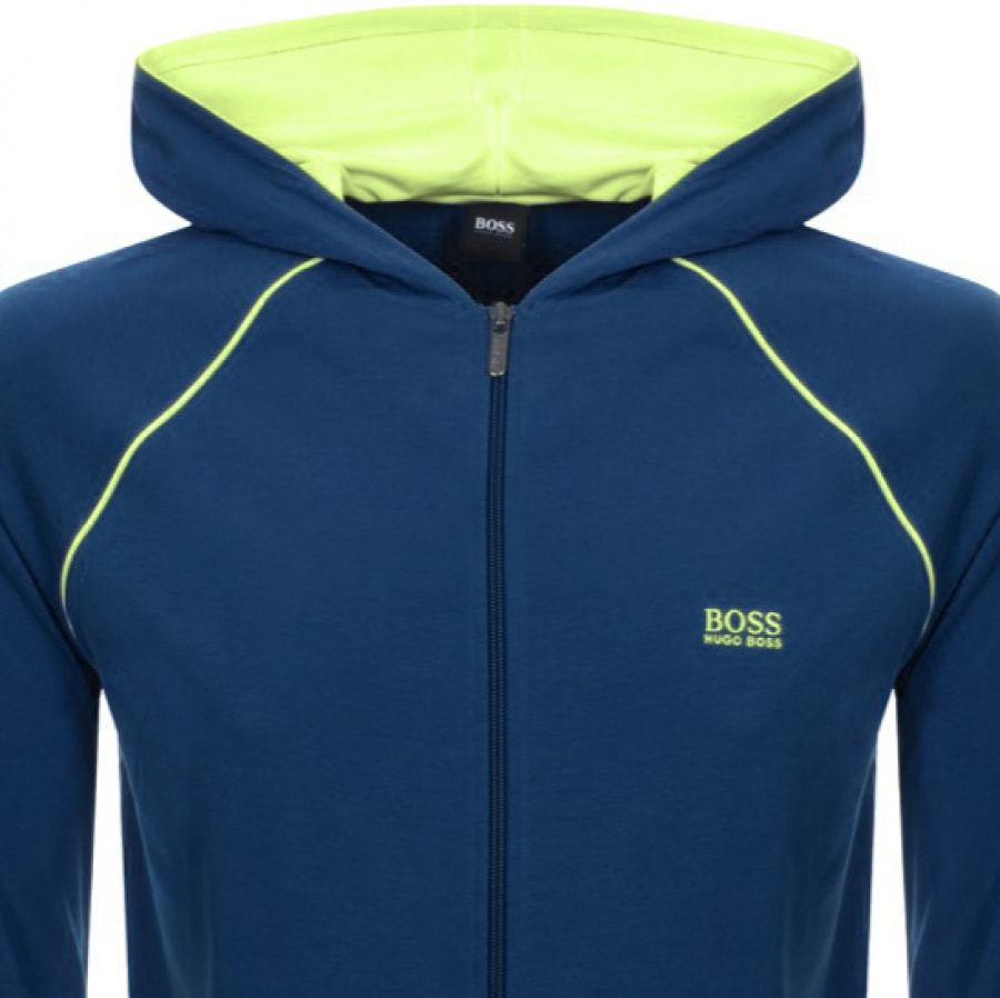 Alternative Image for ProductBOSS Bodywear Lounge Logo Hoodie Blue2